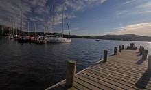 picture of wooden jetty lake windermere
